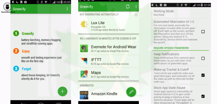 Greenify app